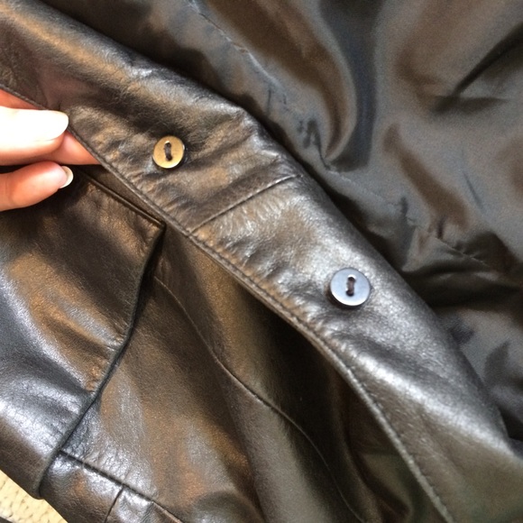 sale Express black gen leather jacket sz5/6 - Picture 8 of 8